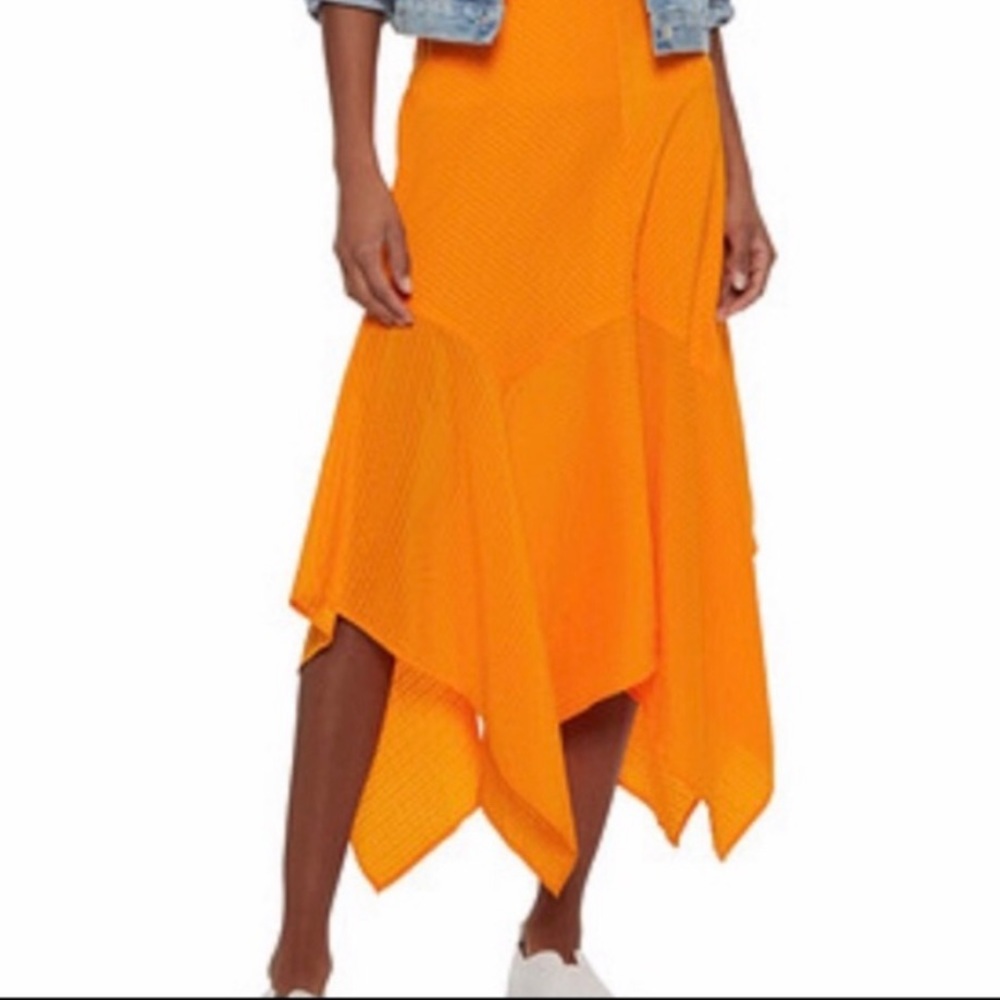 Orange Ganni Midi skirt